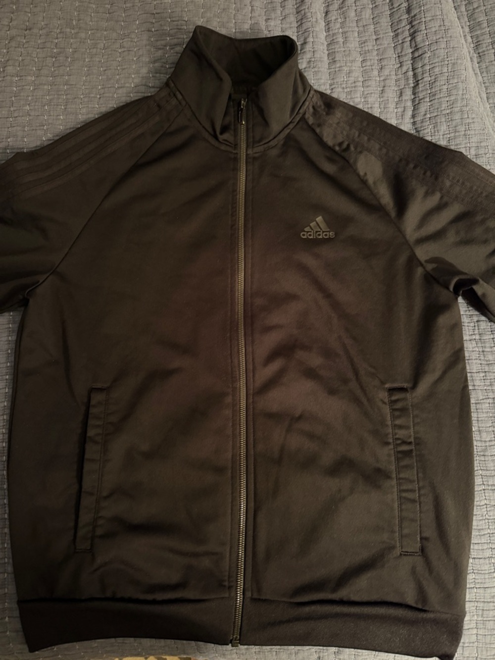 adidas Black Full-Zip Performance Track Jacket